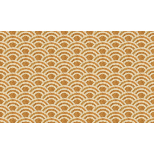 Moooi Wallcovering Tokyo Blue - Lucky O's MO3041 Birch & Gold